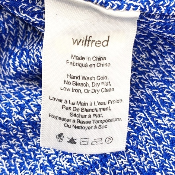 Aritzia Wilfred Palmier Blue Sleeveless Crew Neck Sweater Tunic Size XS - Picture 6 of 8